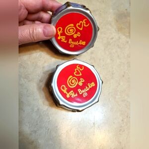 Vintage Salt and Pepper Set From Apple Corp - The Beatles Drum Set - LOVE